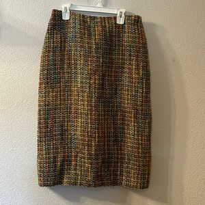 Coldwater Creek multi color midi skirt size 4
